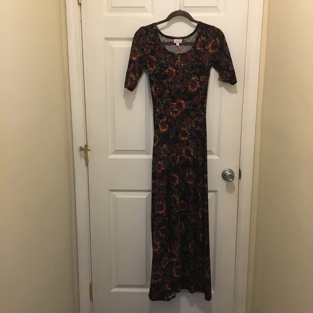 LuLaRoe Ana maxi dress XS sunflowers